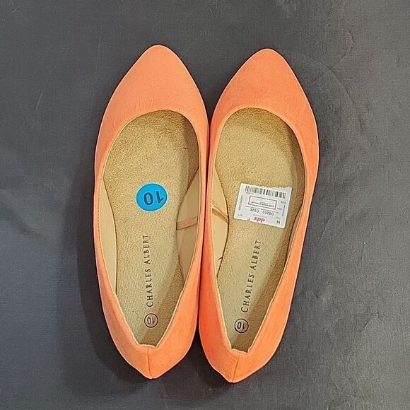 BRAND NEW CHARLES ALBERT SUEDE POINTED TOE SLIP-ON WOMEN"S FLAT SHOE - Picture 6 of 13